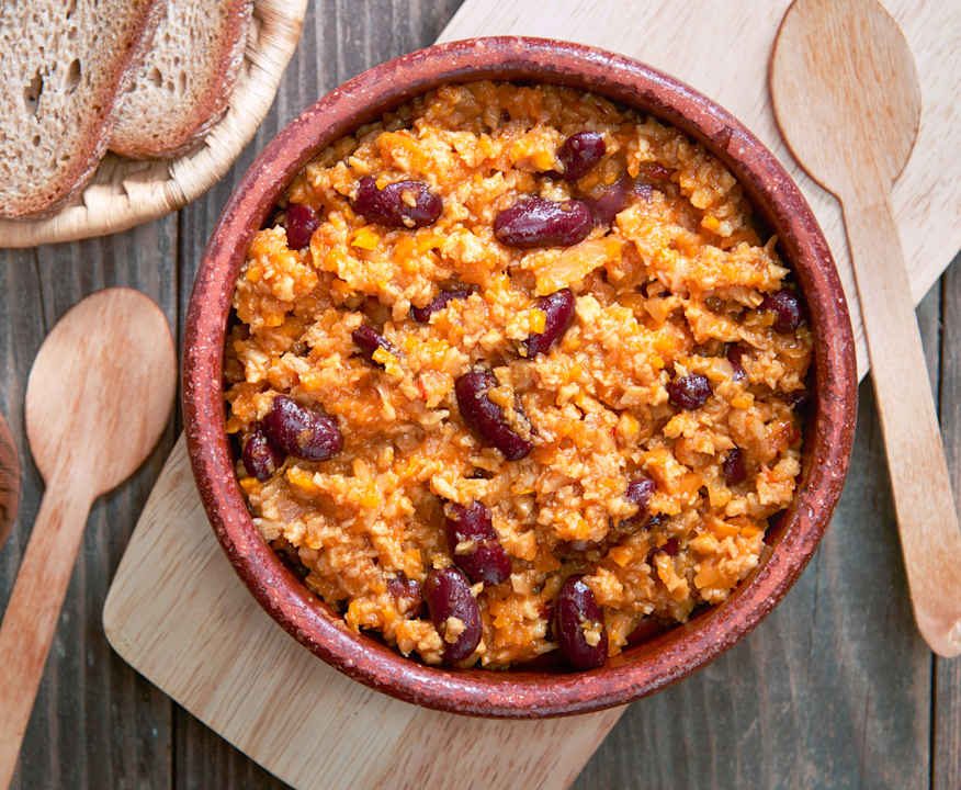 Chili di seitan (vegan) Low Carb