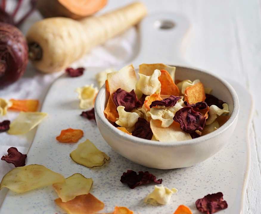 Chips di verdure al forno Low Carb
