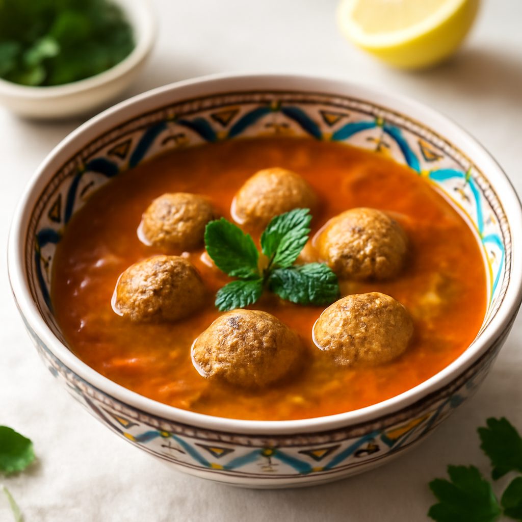 Chorba di polpettine light - Zuppa orientale con ceci e spezie