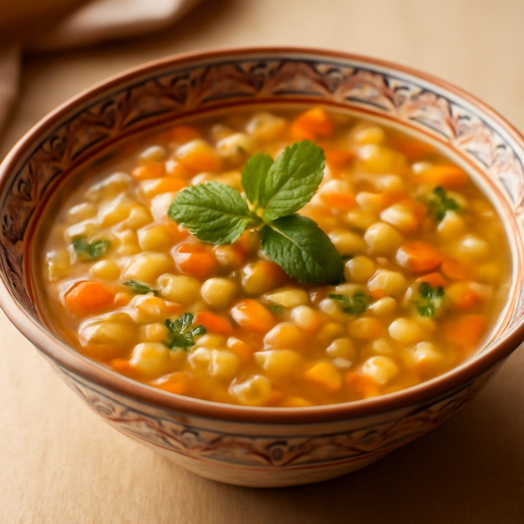 Chorba leggera con pasta corta - Zuppa orientale ipocalorica