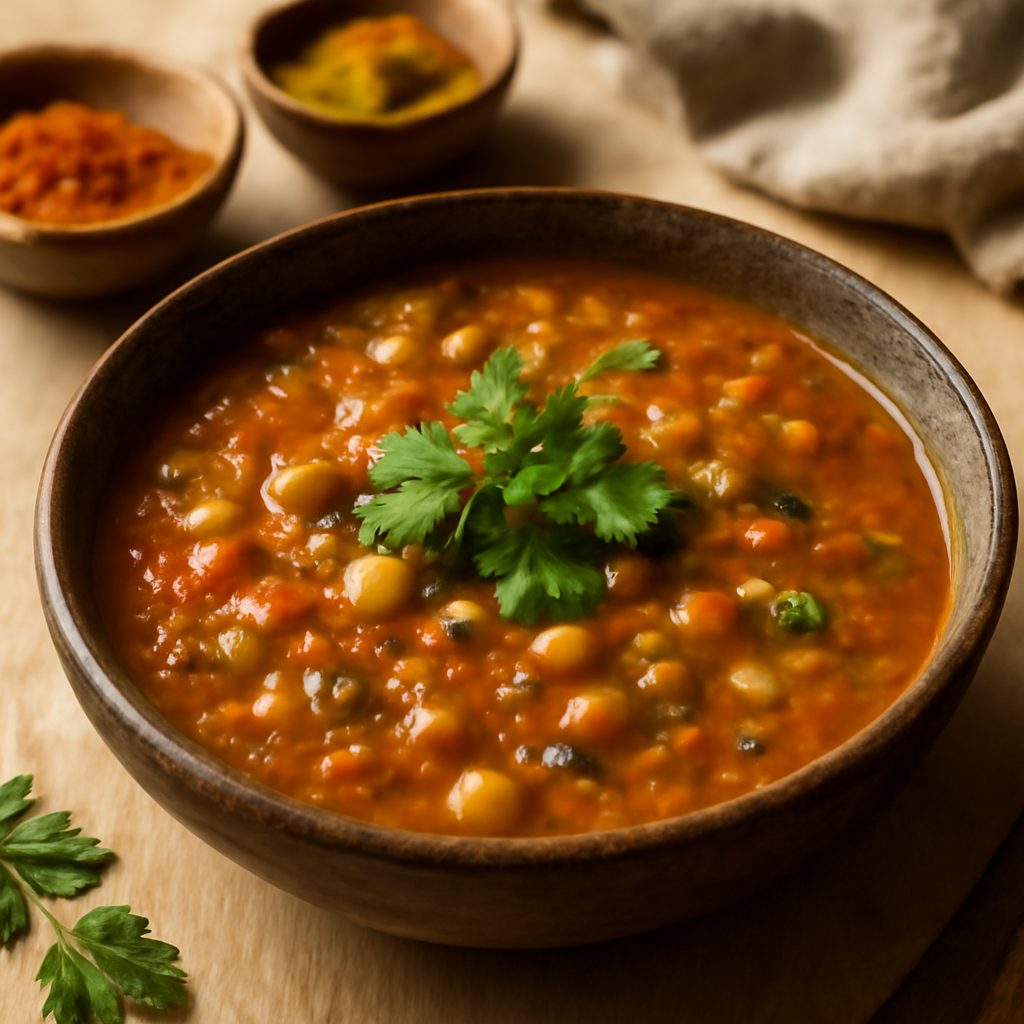 Chorba marocchina light - Zuppa di manzo e ceci con spezie