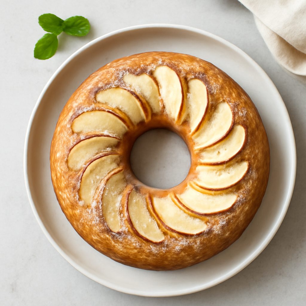 Ciambella alle mele proteica low-carb con gocce di cioccolato
