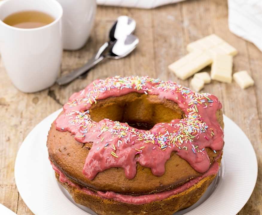 Ciambella paradiso cioccolato bianco e lamponi Protein