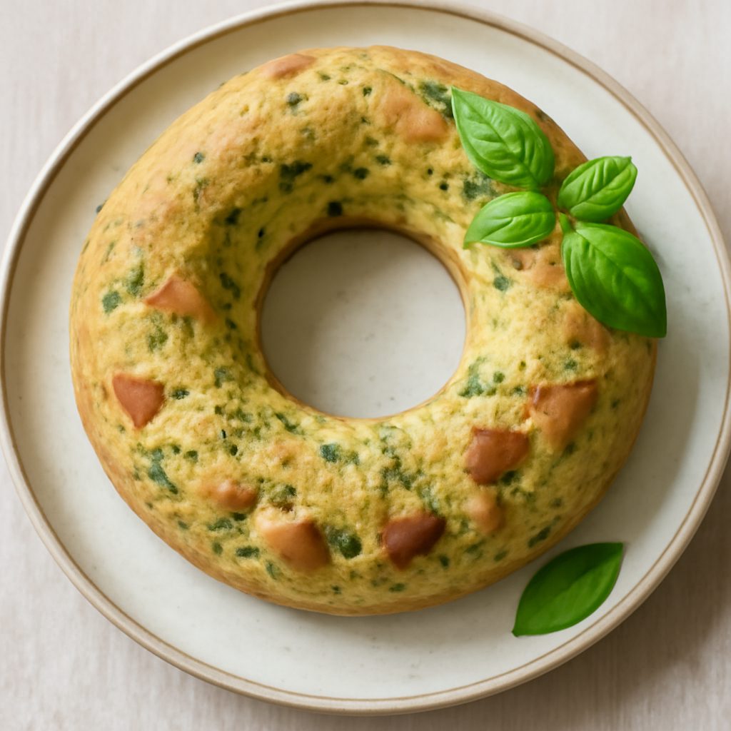 Ciambella salata proteica speck e scamorza low-carb