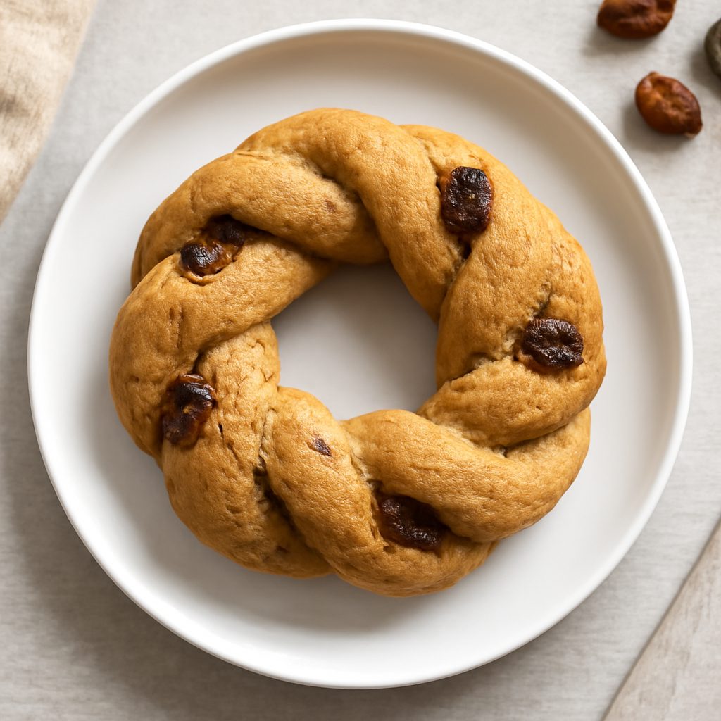 Ciambelline intrecciate proteiche all'uvetta low-carb