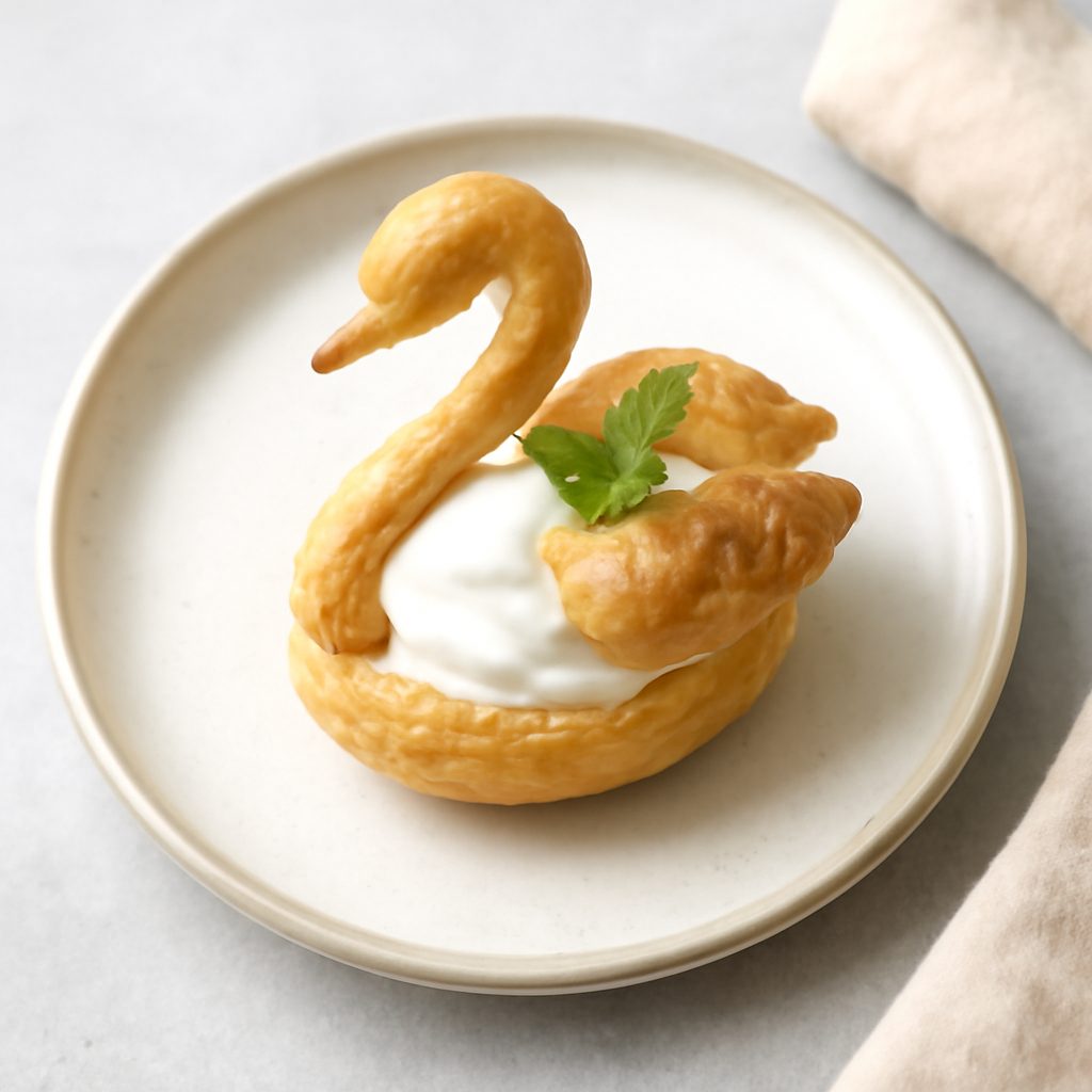 Cigni alla crema diplomatica proteici low-carb