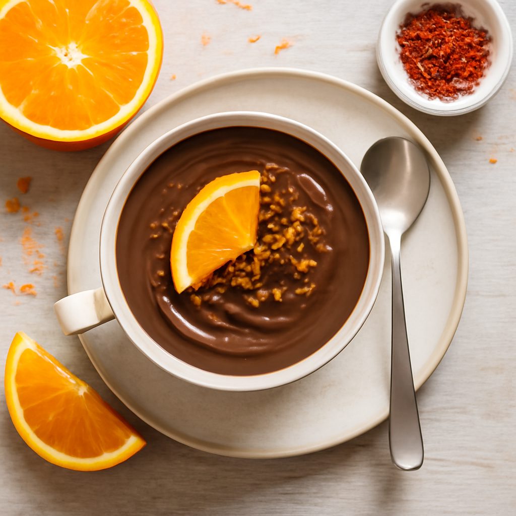 Cioccolata calda arancia e zafferano proteica low-carb