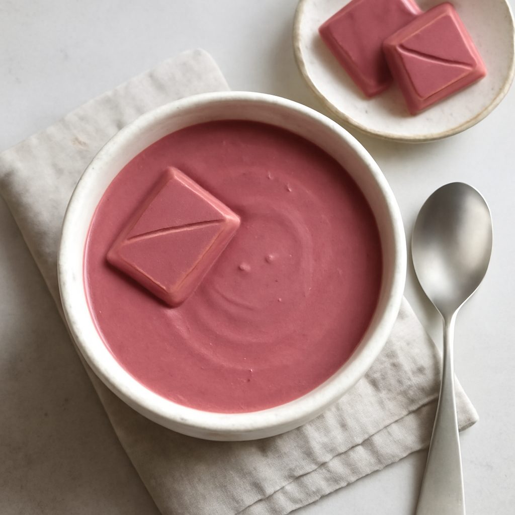Cioccolata calda ruby proteica low-carb con lamponi