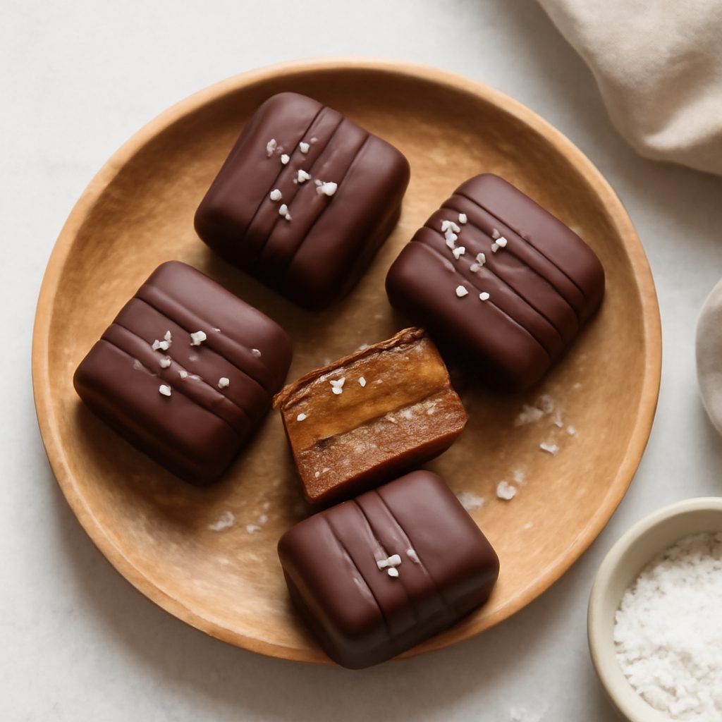 Cioccolatini al caramello salato proteici low-carb (TM6)