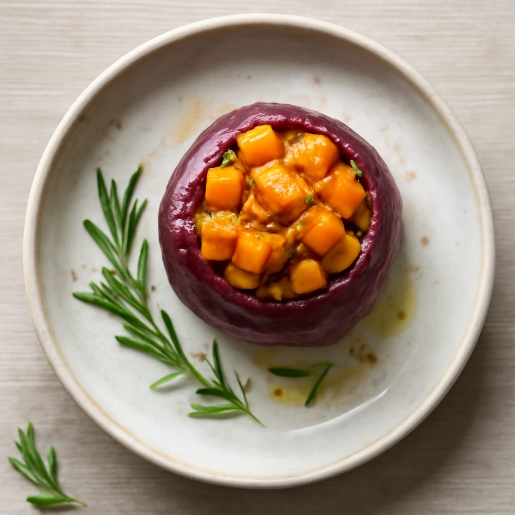 Cipolla ripiena di zucca e rosmarino