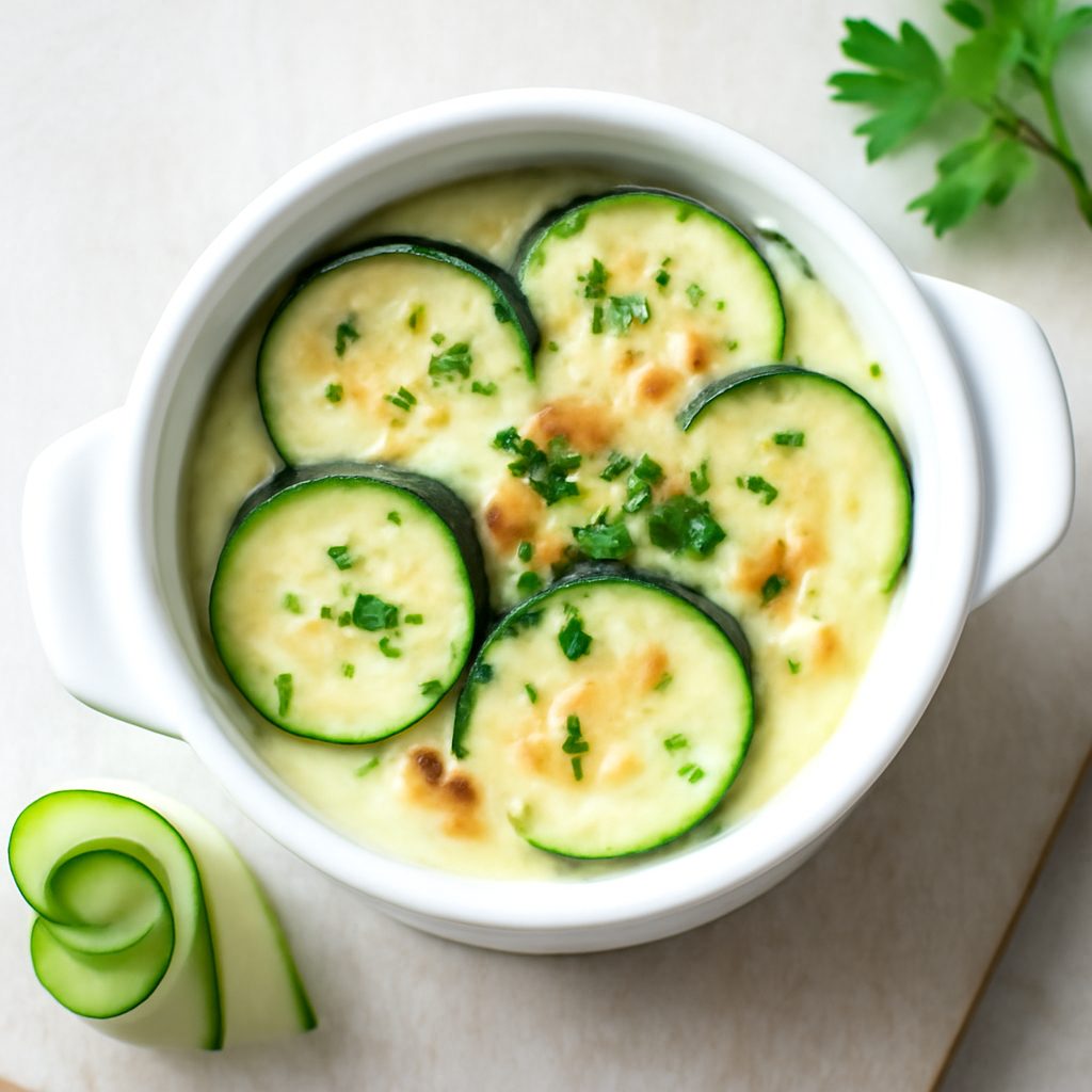 Cocottina di zucchine e fonduta
