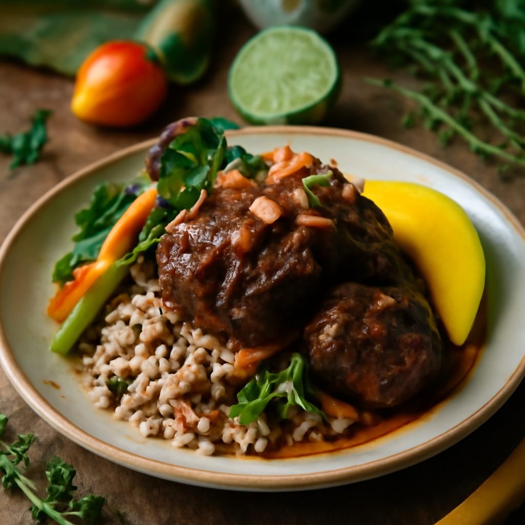 Coda di bue alla jamaicana con spezie e fagioli Low Fat