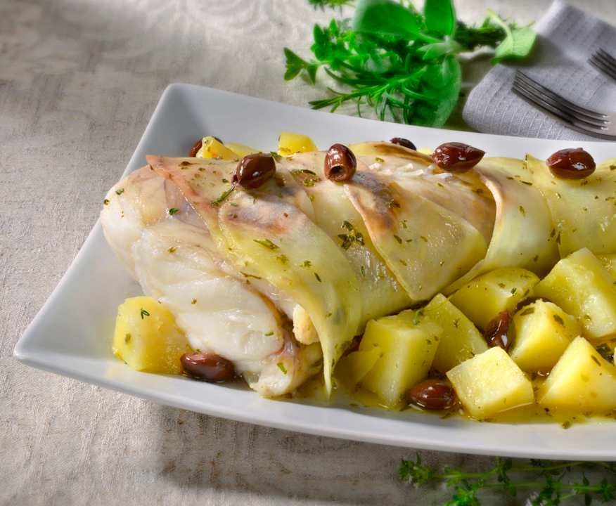 Coda di rospo al Varoma in crosta di patate Low Fat