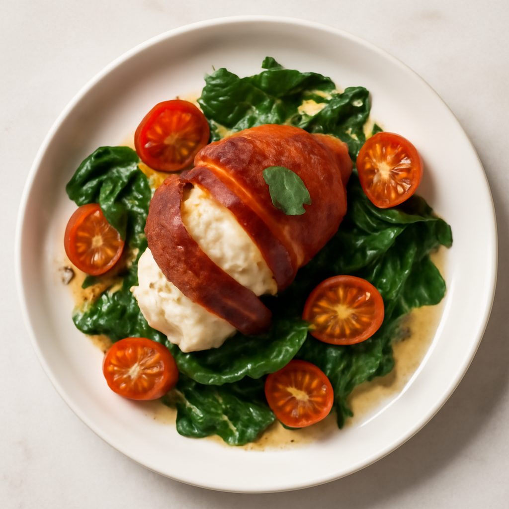 Coda di rospo all'andouille proteico low-carb