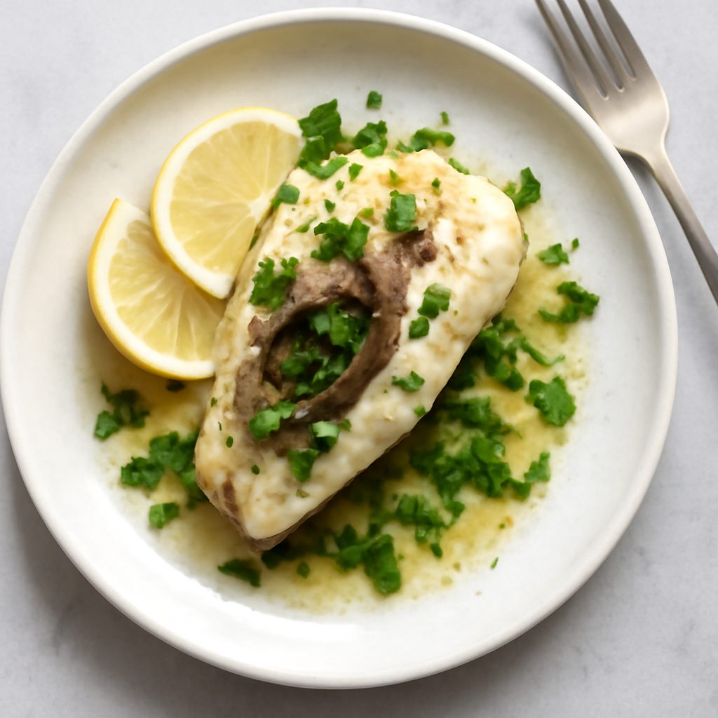 Coda di rospo alle acciughe e limone proteico low-carb