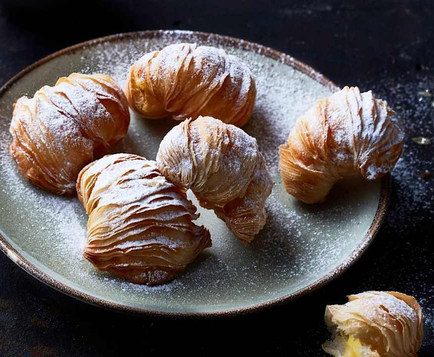Code di aragosta con crema pasticcera Protein