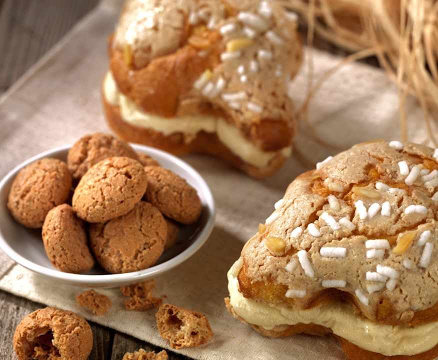 Colombine con gelato all'amaretto Low Carb