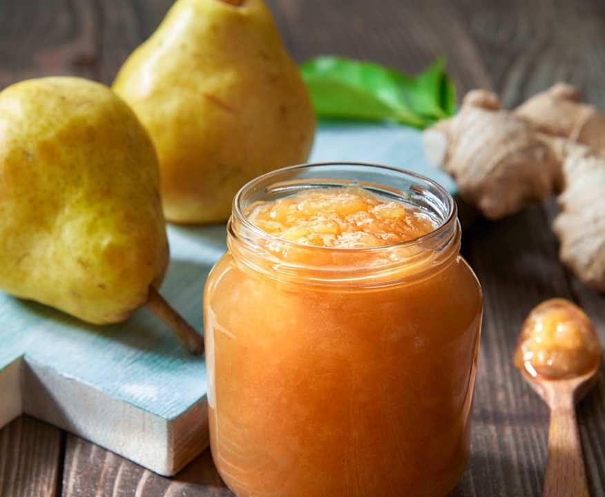 Composta di pere e zenzero (a ridotto contenuto di zuccheri) Low Fat