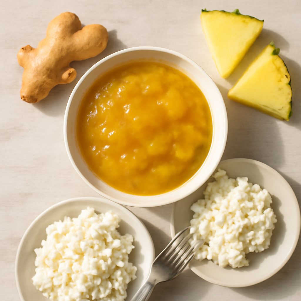Confettura di ananas e zenzero proteica low-carb