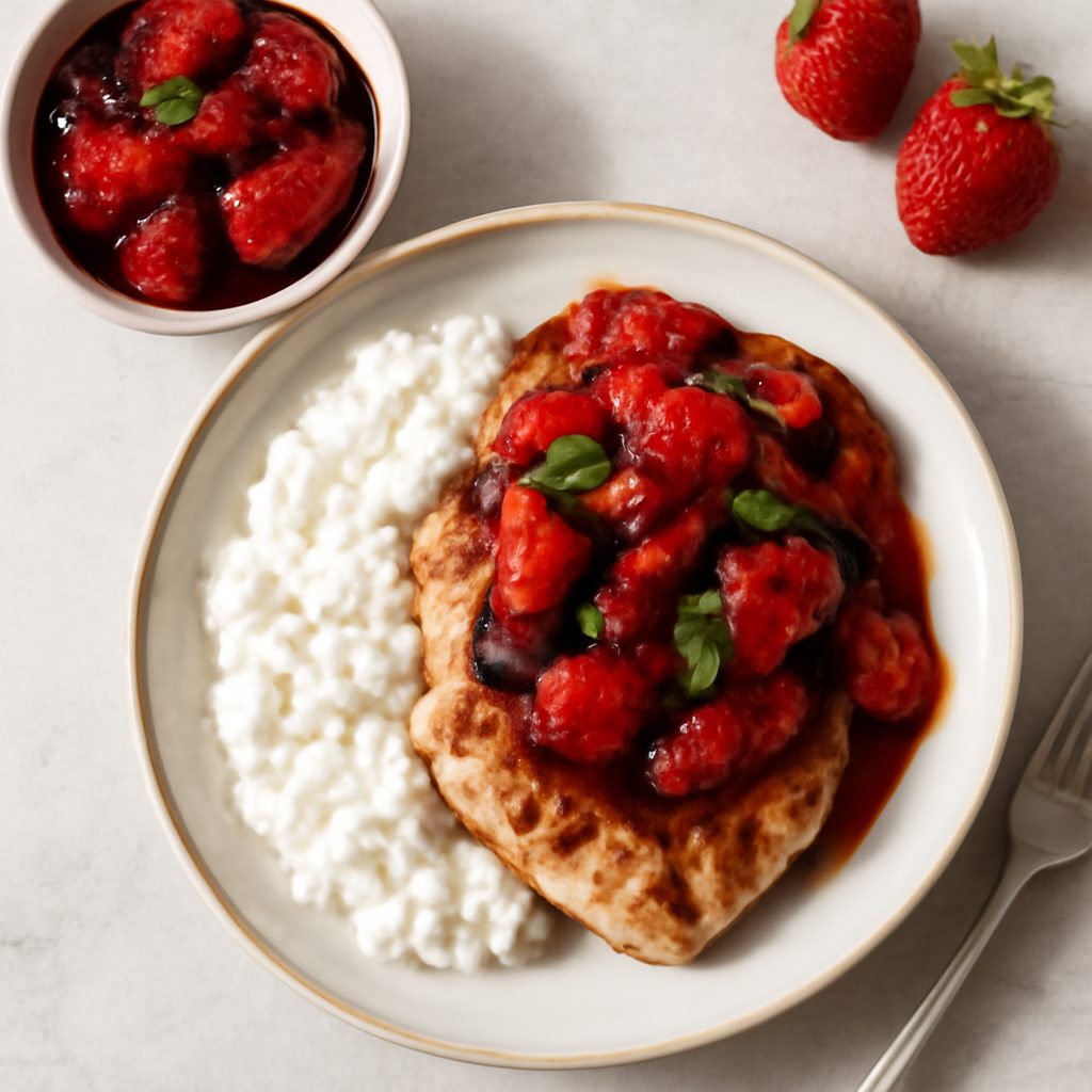 Confettura di fragole al balsamico proteica low-carb