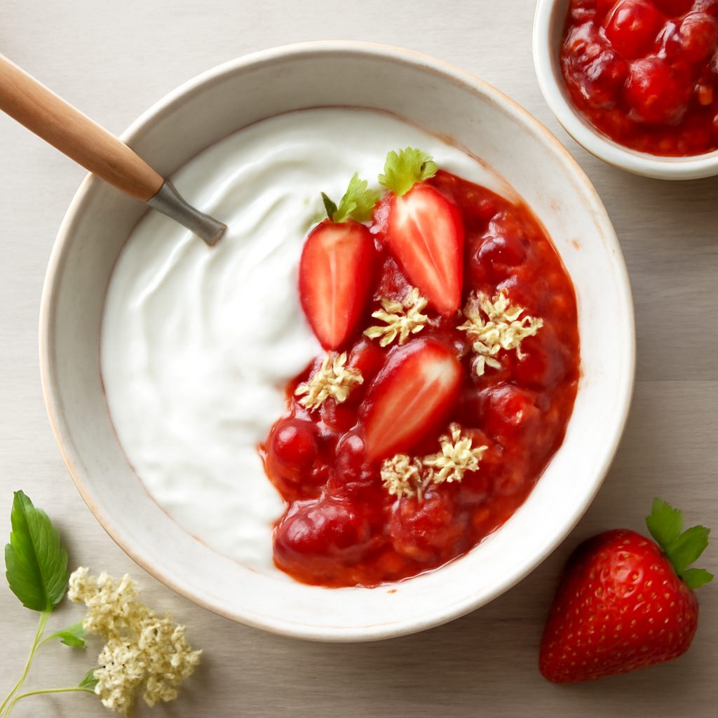 Confettura di Fragole e Fiori di Sambuco Proteica Low-Carb