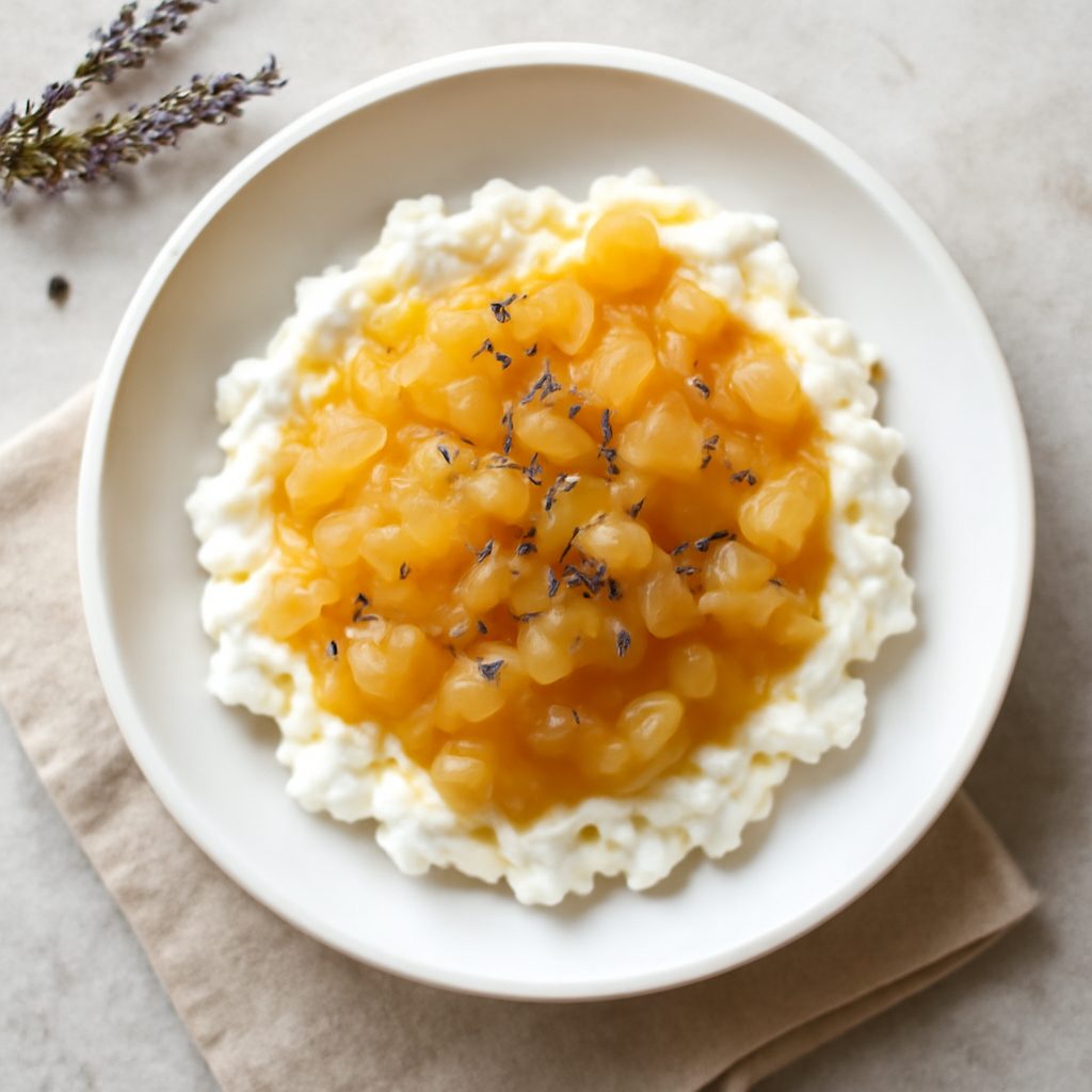 Confettura di pere e fiori di lavanda proteica low-carb
