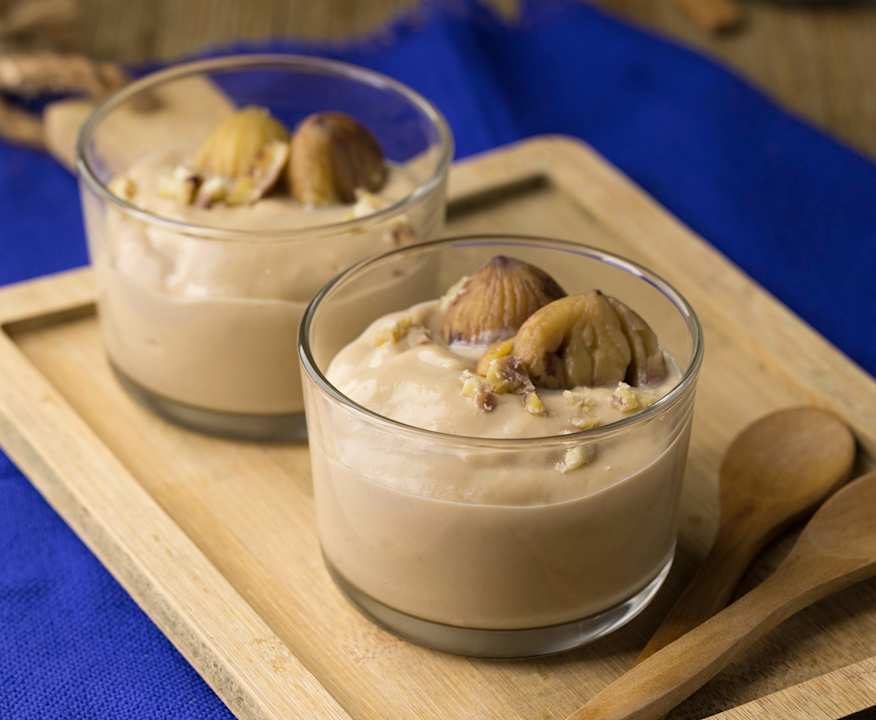 Coppette di crema pasticcera alle castagne Protein