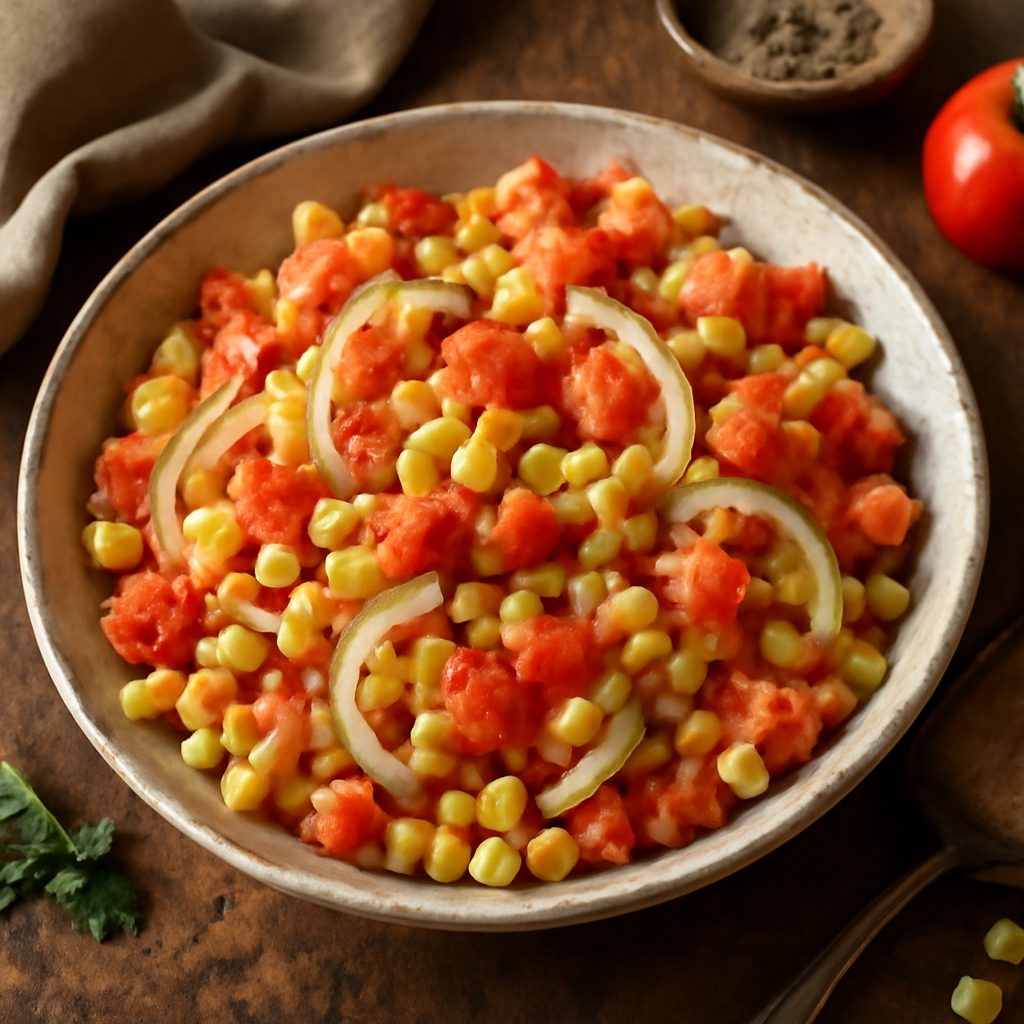 Insalata di Mais, Cipolla Dolce e Pomodoro