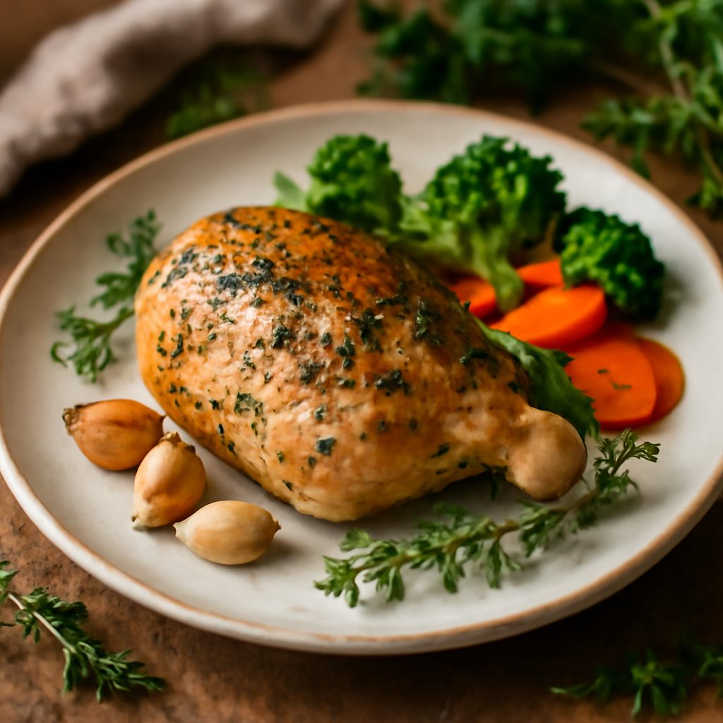 Coscia di Pollo all'Aglio e Erbe Aromatiche