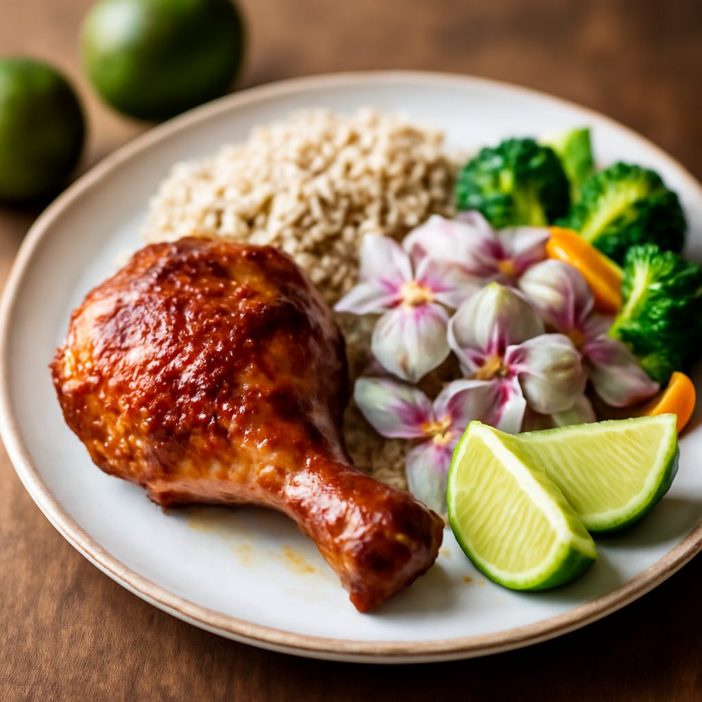 Coscia di Pollo Peruviana in Friggitrice ad Aria con Crema Verde
