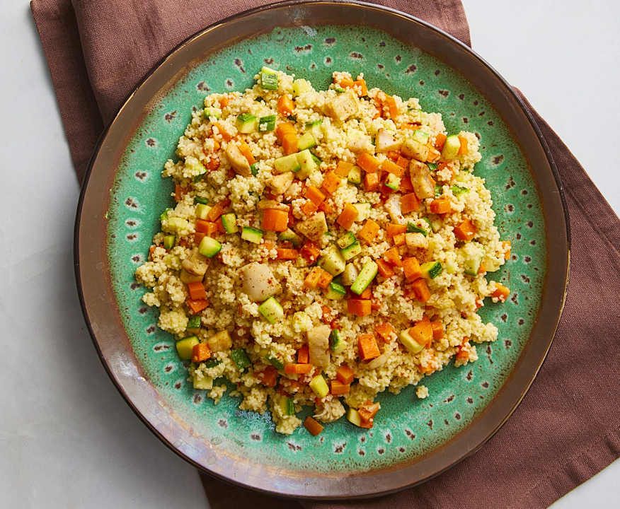Cous cous di verdure con branzino Protein