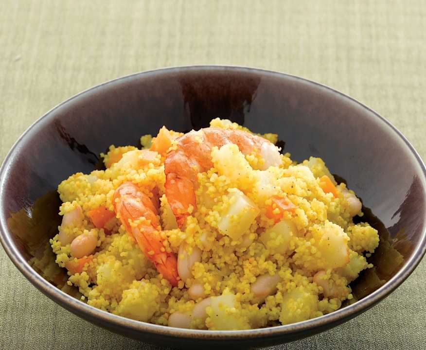 Cous cous di verdure e gamberi Protein