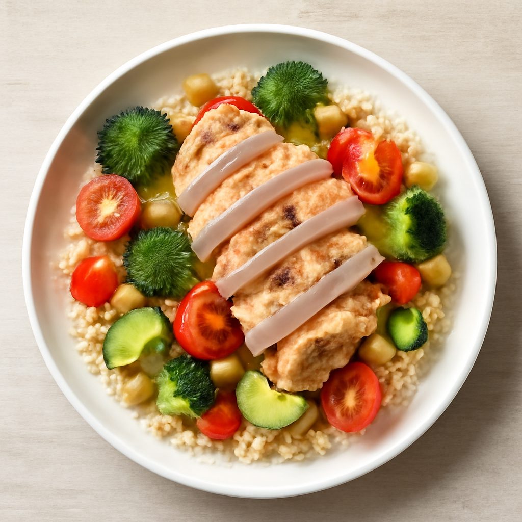 Cous cous di zucca e barbabietola con salsa tahini Low Carb