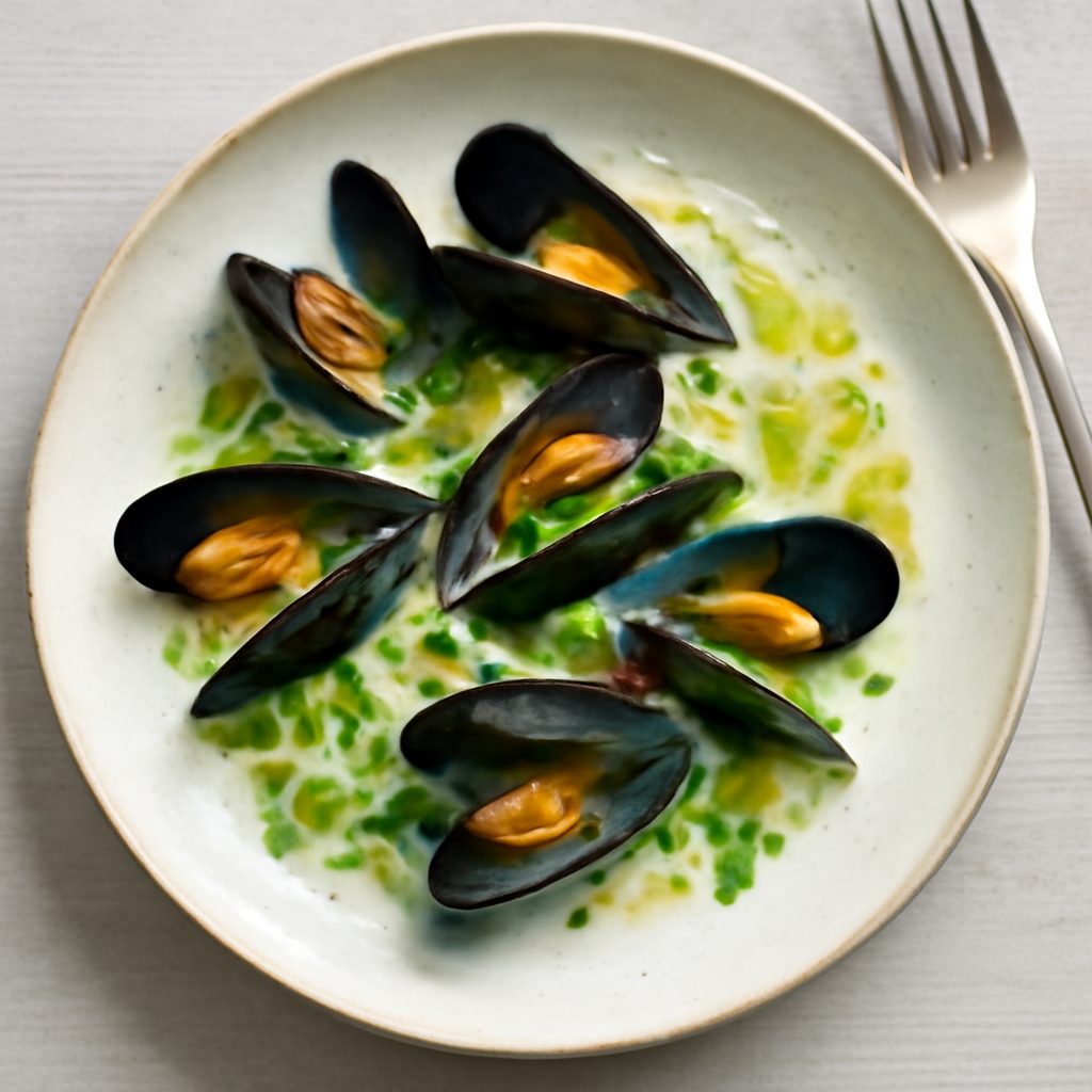 Cozze al vapore con porri e latte di cocco light proteico