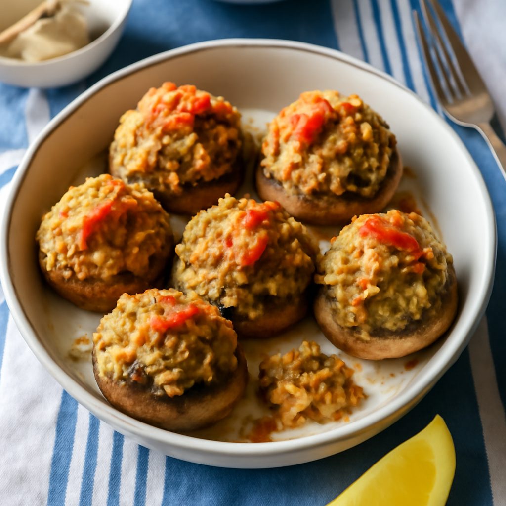Funghi Ripieni di Granchio e Aragosta Protein