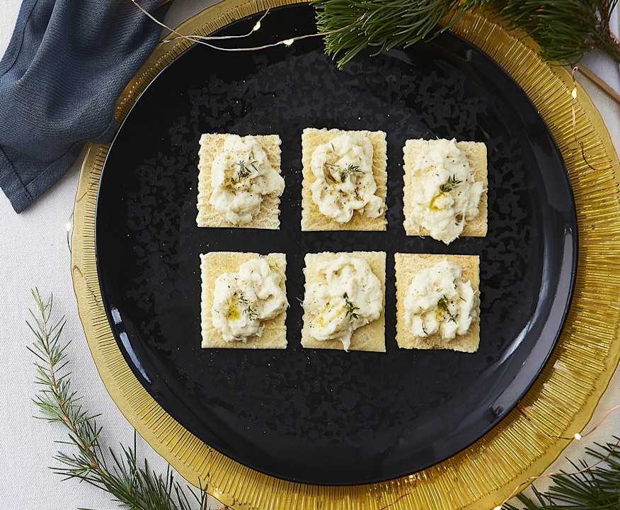 Cracker di riso con baccalà mantecato Protein