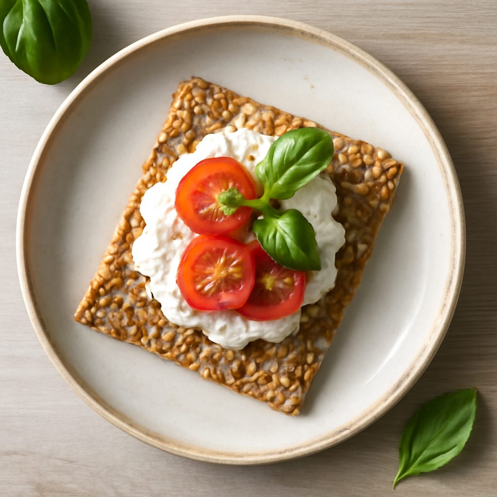 Cracker con farina di lenticchie e mandorle