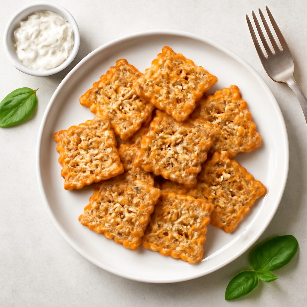 Crackers al formaggio proteici low-carb