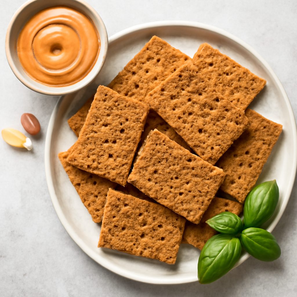 Crackers proteici speziati al burro di arachidi low-carb