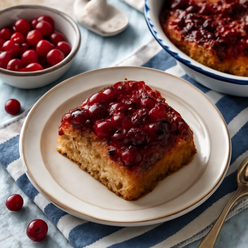 Torta Capovolta al Caffè con Mirtilli Rossi