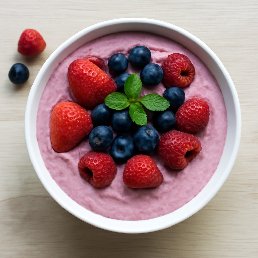 Crema ai frutti rossi proteica low-carb