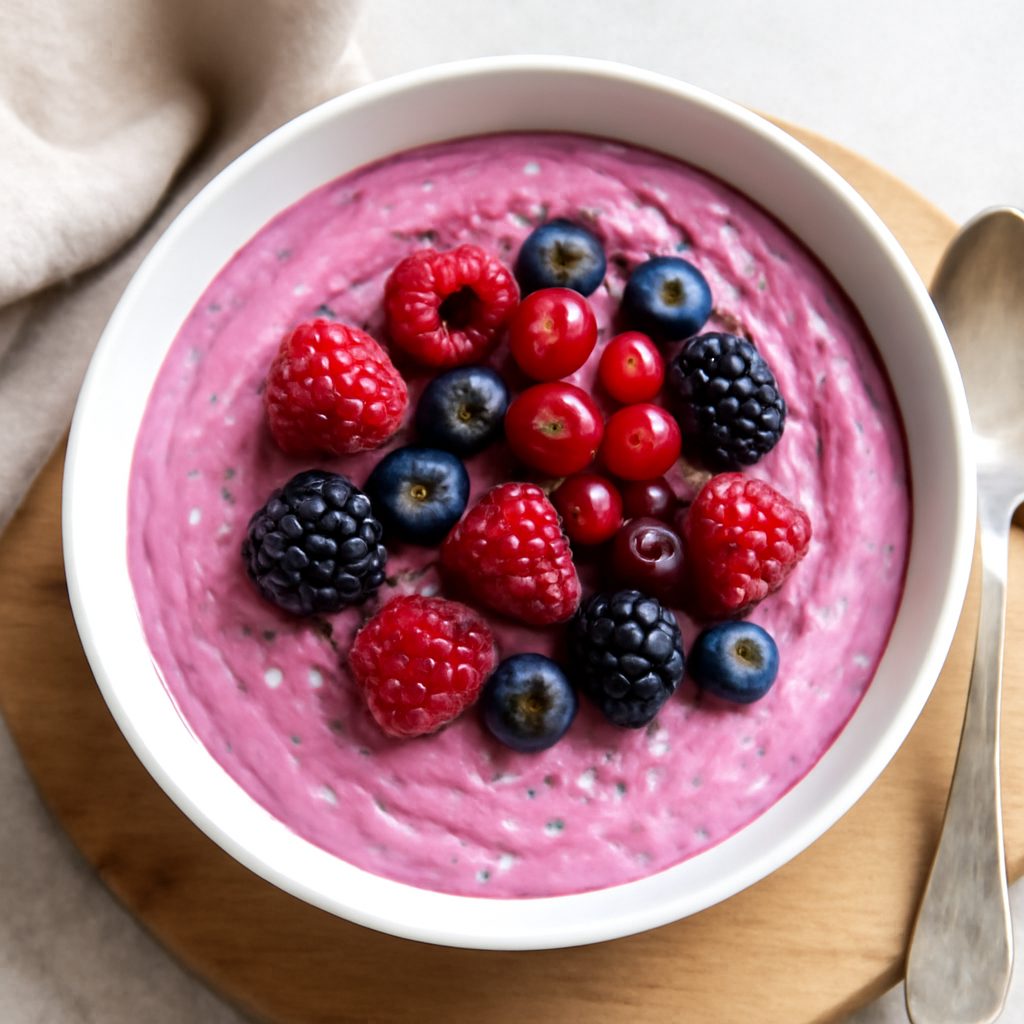 Crema ai frutti rossi proteica low-carb (TM6)