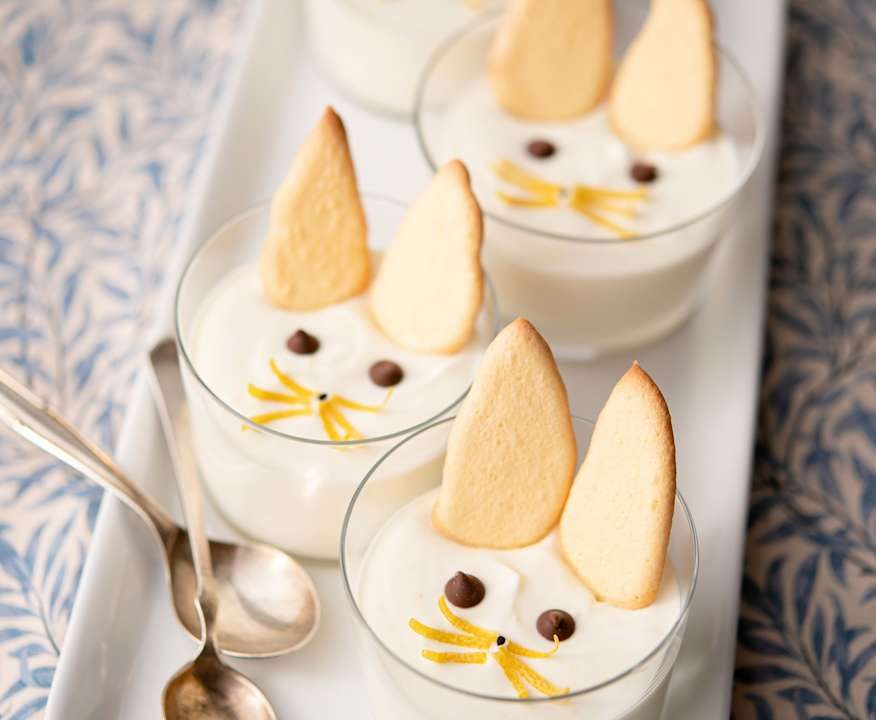 Crema al limone con orecchie di biscotto Protein