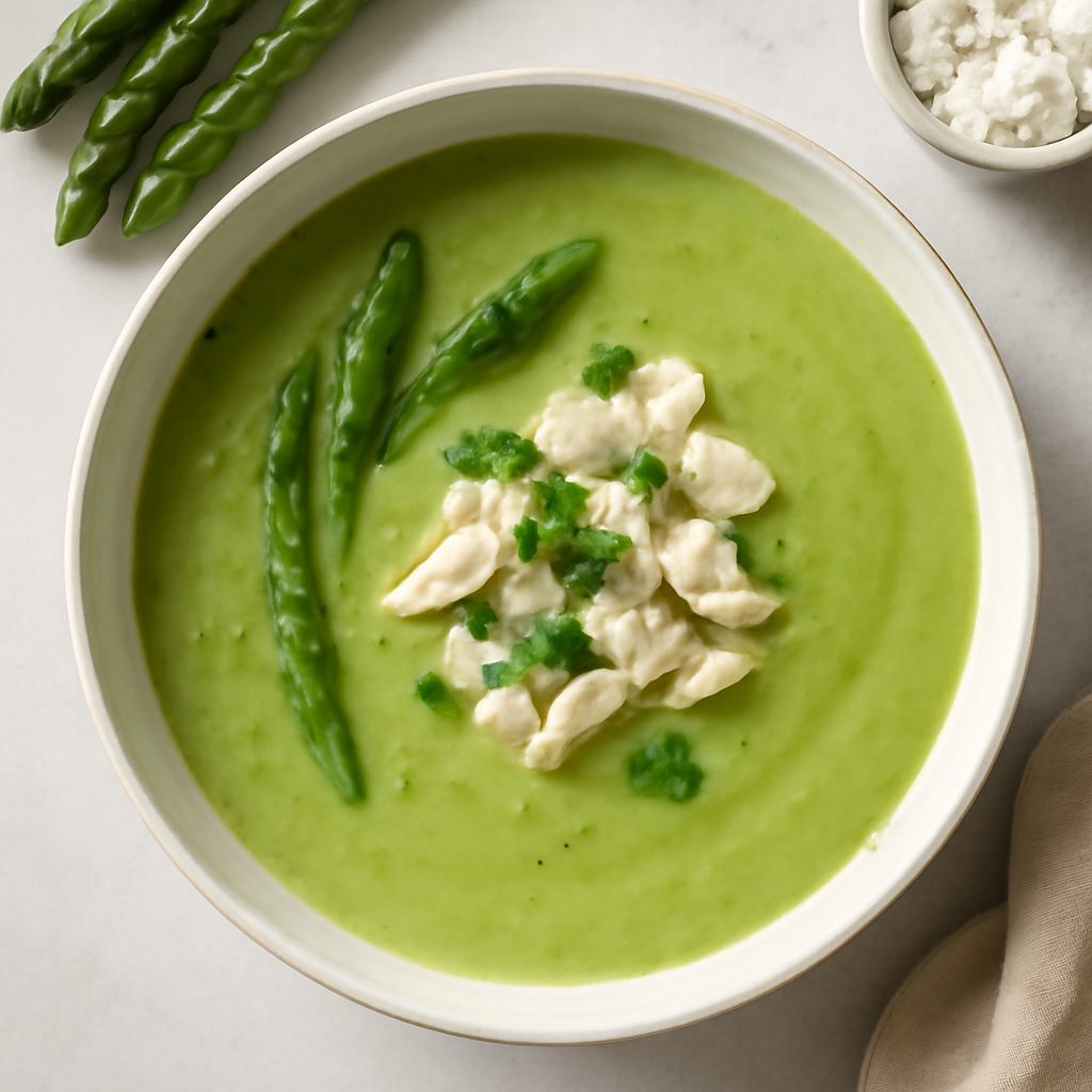 Crema di asparagi proteica low-carb