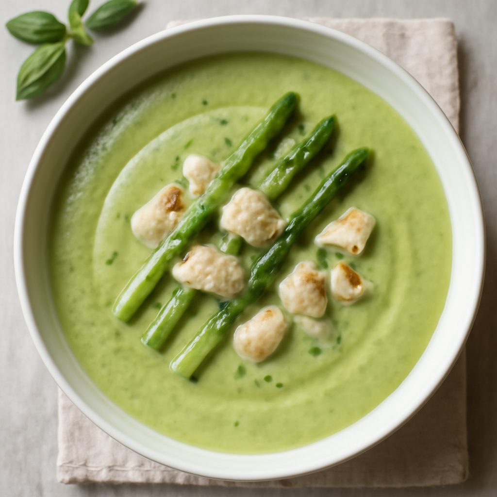 Crema di asparagi verdi proteica low-carb