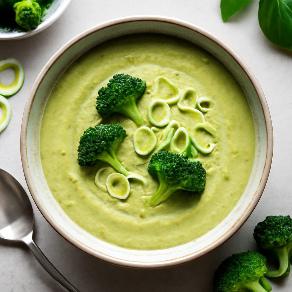 Crema di broccoli e porri proteica low-carb