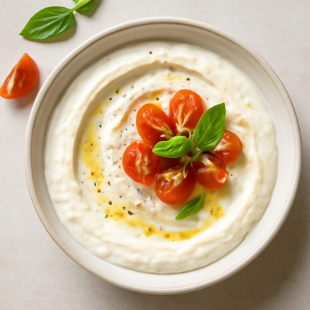 Crema di burrata con verdure al vapore Protein