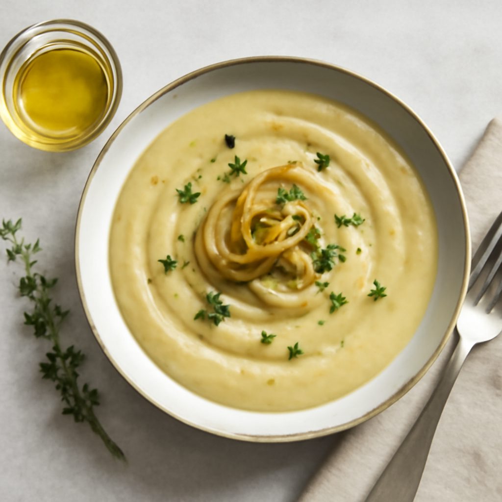 Crema di cipolle e timo proteica low-carb
