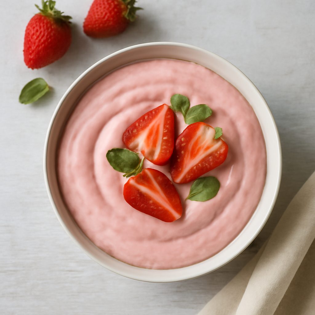 Crema di fragole con gamberi al profumo di menta - Fit Low Fat