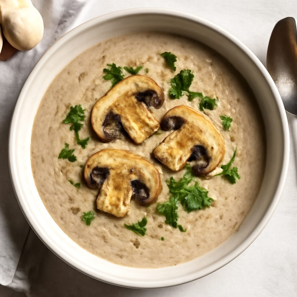 Crema di funghi proteica low-carb